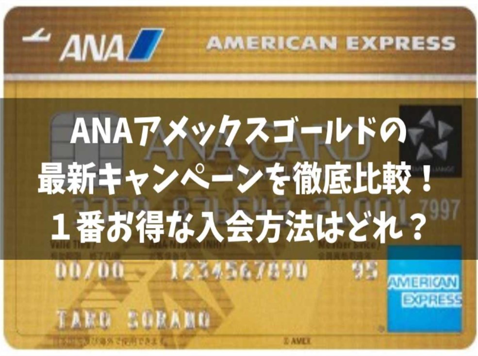 ANAアメックスゴールドの最新キャンペーンを徹底比較！紹介入会が一番お得